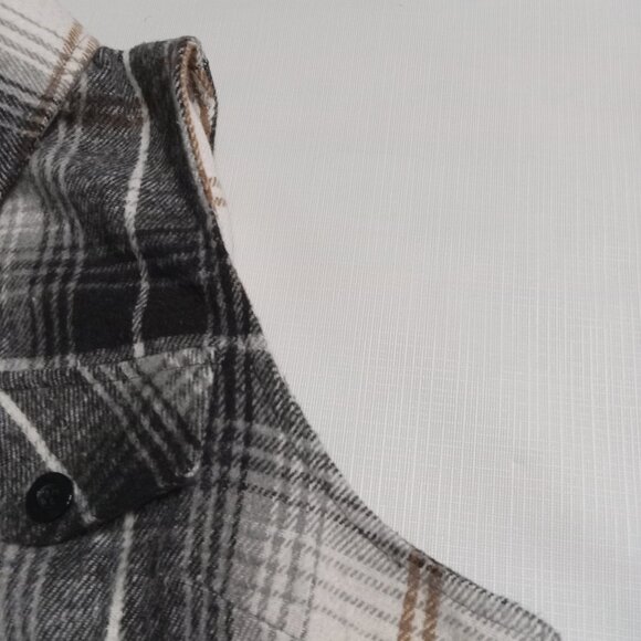 Shein Lune Plaid Print Plus Size Button Front Sleeveless Vest Jacket Women's 2XL - Picture 7 of 12